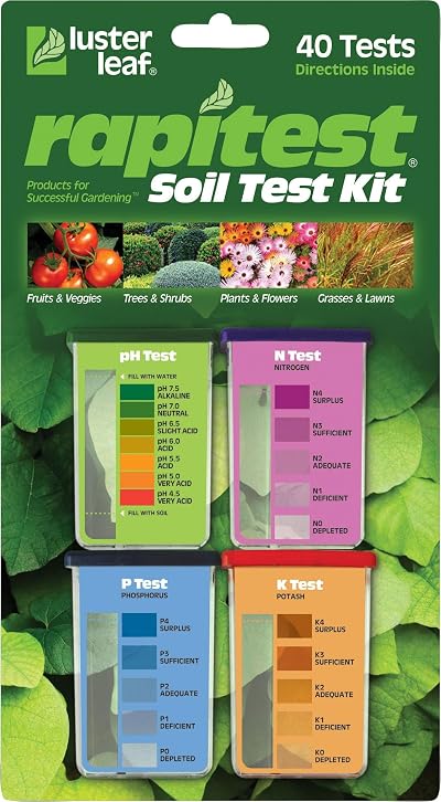 Luster Leaf 1601 Rapitest Soil Test Kit pH N P K Levels 40 Tests