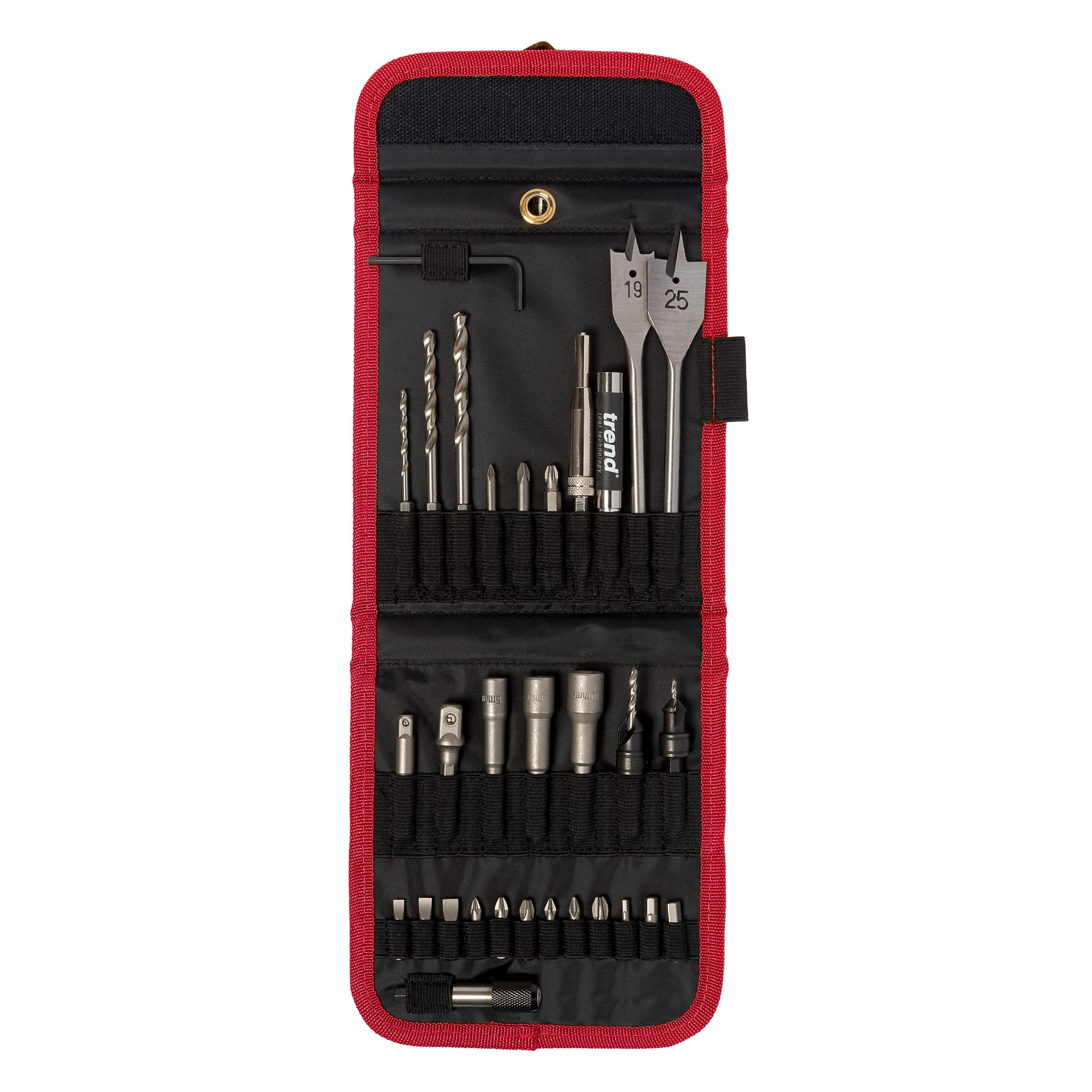 Trend 30-Piece Quick Release Screwdriver Bit Set, 1/4 Inch Hex Shank, Heavy Duty Tool Holder, Magnetic Bit Holder, QR/SET/1