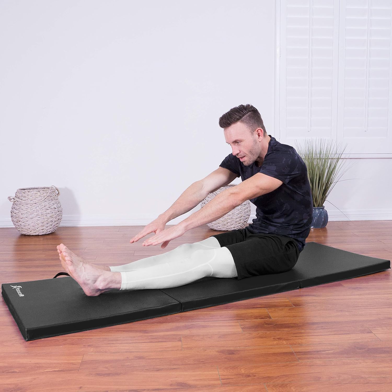 ProsourceFit Tri-Fold Folding Exercise Mat - Black : Sports & Outdoors