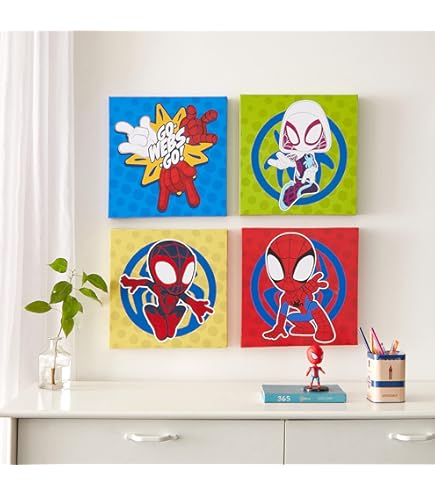 Mini Poster Encadré Spidey And His Amazing Friends - Cadre Noir Brillant 40 X 50 Cm - Déco Murale Design