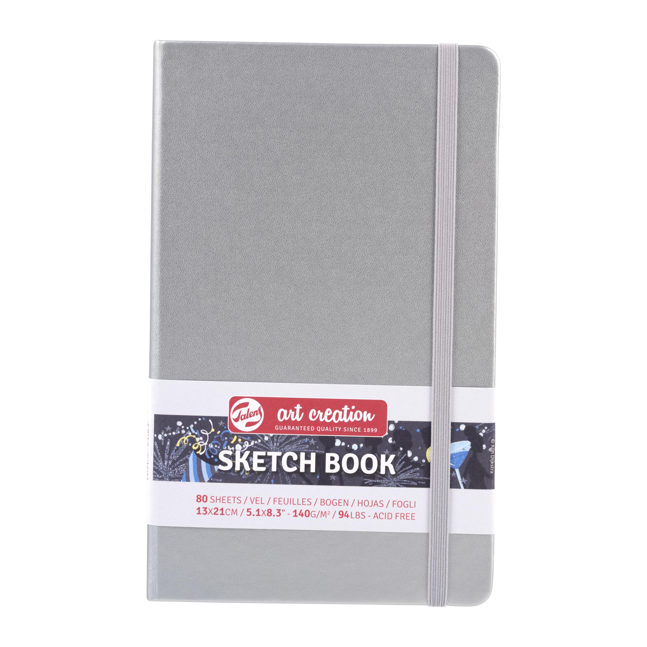 Talens Art Creation Sketchbook 80 Sheets, 13 cm x 21 cm Size, Shiny Silver — image 1