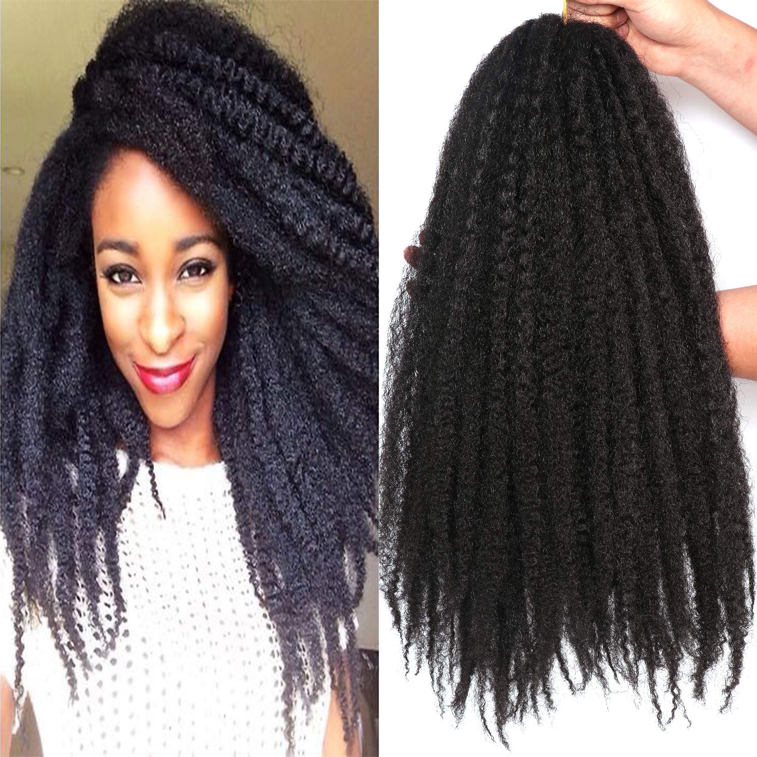 3 Packs 18 Inch Marley Braiding Hair Marley Braid Crochet