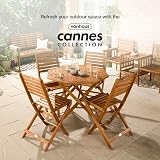 VonHaus Cannes Garden Love Seat Acacia Hardwood Outdoor Jack and Jill Loveseat view 7