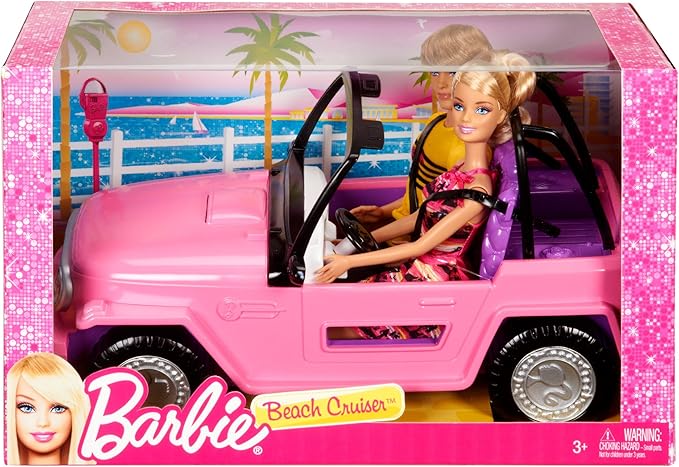 barbie y ken coche de playa