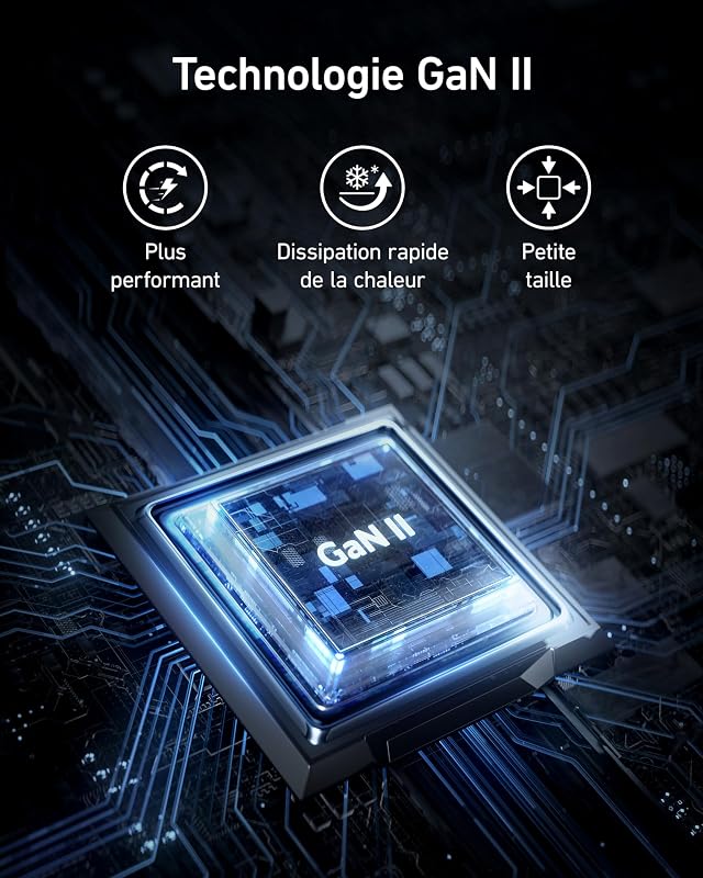 Chargeur USB C (Nano II 65W), Station 3 Ports