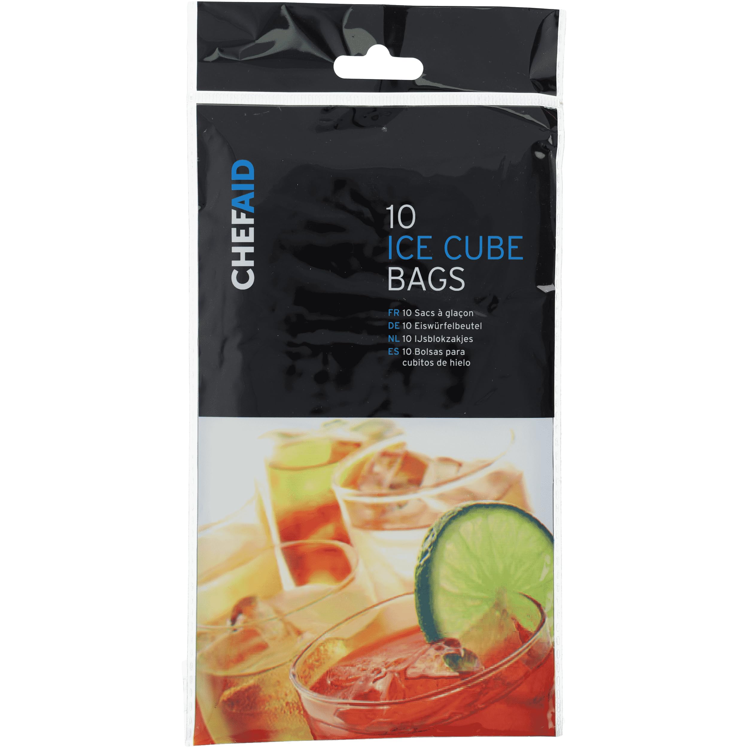 Chef Aid Ice Cube Bags, Pack of 1 Freezable Bages to create Ice Cubes to demand, Black
