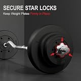 Yaheetech 20KG Barbell Set Adjustable Dumbbell Weight Bar Home Gym view 7