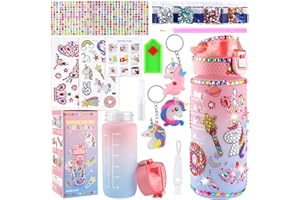 CEOJPA Decorate Your Own Water Bottle Kits for Girls, Unicorn Crafts for Girls Ages 4-6-8-12, Arts and Crafts for Kids Ages 6-8 Girls, Birthday Gifts for Girls 6-8 Year Old, Girls Toys Age 6-8