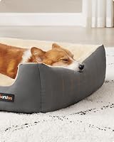 Feandrea Dog Bed Sofa with Removable Reversible Cushion Dove Grey Sand Beige view 3