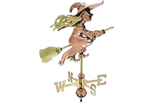 Good Directions Witch Weathervane with Roof Mount, Pure Copper