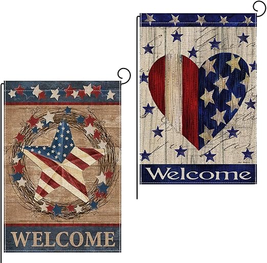 Amazon Com Rertcioph 2 Pack Home Decorative Garden Flags Double