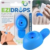 EziDrops - Eye Drop Dispenser Aid - Easy Eye Drop Applicator for Wide Head Bottles - Safe &amp; Easy Vision Care
