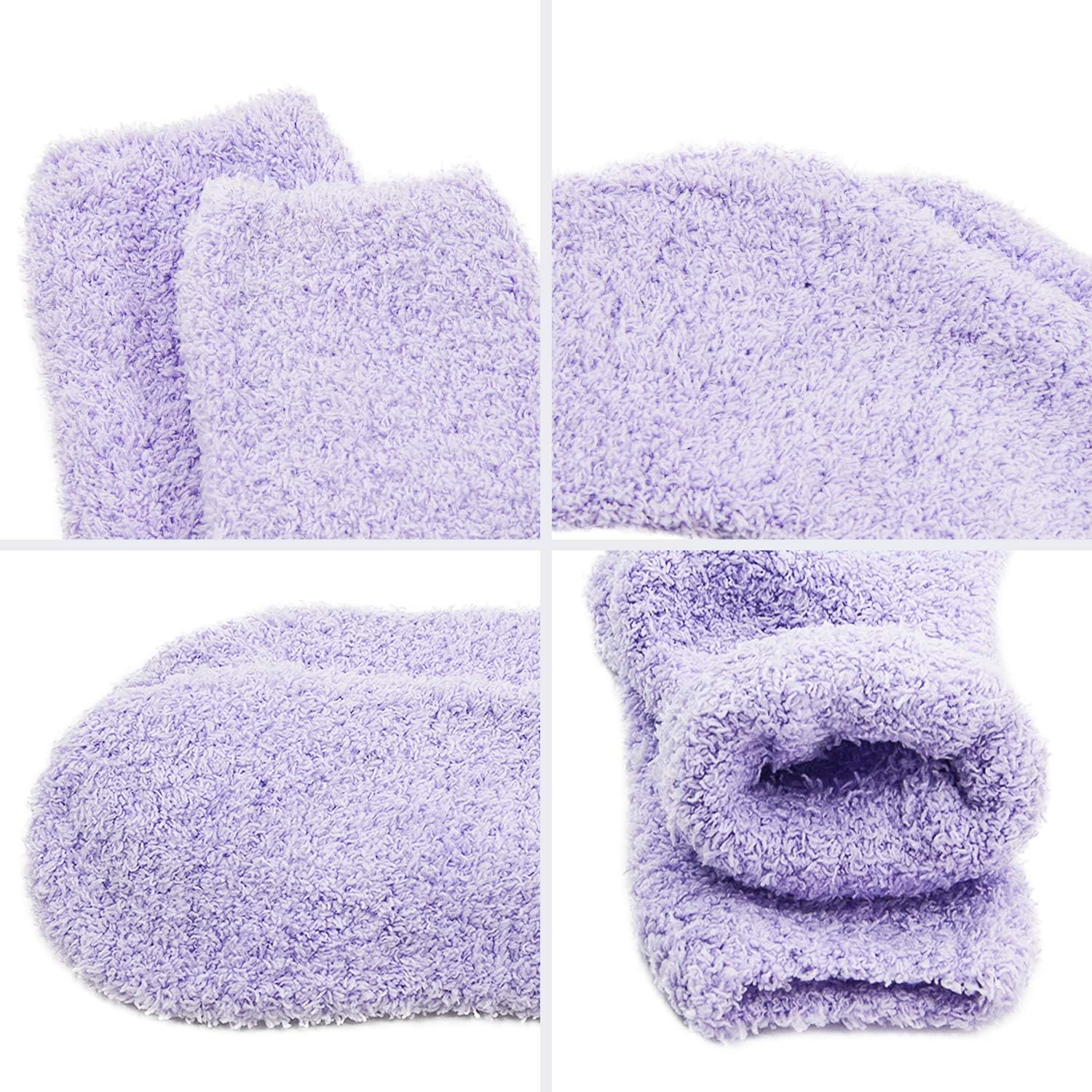 Zando Women's Winter Fuzzy Warm Crew Sock Microfiber Cozy Sleeping Plush Socks Thick Fluffy Slipper Sock Casual Super Soft Home Sock 5 Pairs Rainbow Solid One Size at  Women’s Clothing store