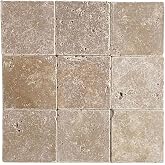 Noce 4x4 Tumbled Travertine Tile Floor Backsplash 9 Piece Pack