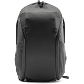 Peak Design Everyday Backpack Zip 15L, Black, 270-Degree Zip, Dual Side Pockets, FlexFold Dividers, Fits 15" Laptop, For Camera Carry, Daily Commutes or Travel, Versatile Backpack for Men and Women