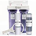 FI iFilters, Nature Provides The Water... We Supply The Purity! Whole House 2 Stage Water Filtration System w/Extra Filter Set, Sediment, Rust, Chlorine, Taste, Odor, 3/4 inch Ports, Gen2