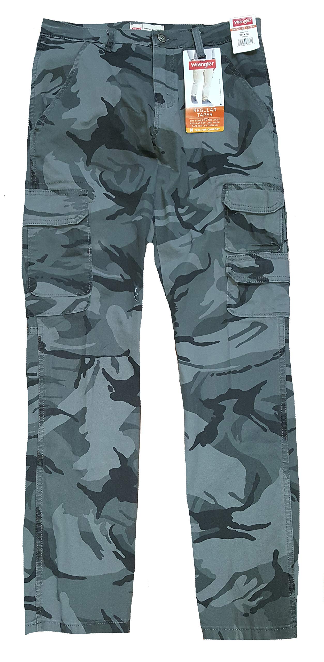 Wrangler Anthracite Camo Regular Taper 