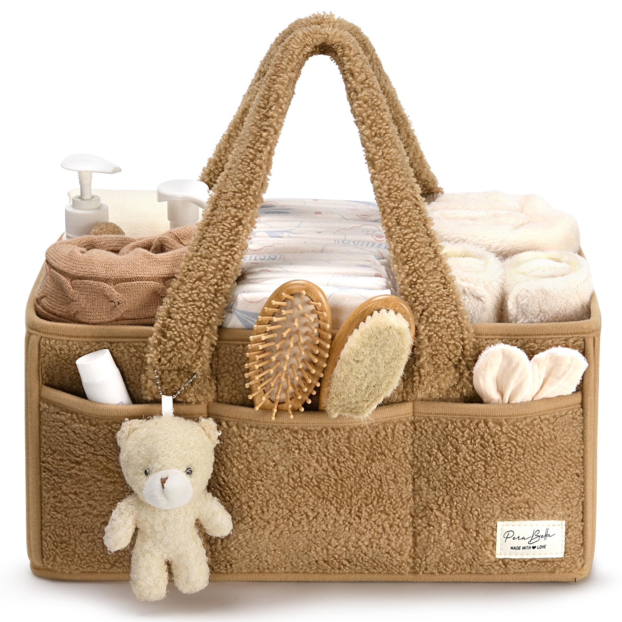 thumbnail image 2 of Byseng Large Portable Baby Diaper Caddy Organizer With Removable Dividers - Green 2 of 14