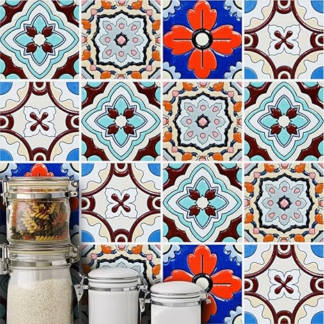 Amazon Zyy タイルステッカー アート クリエイティブデカール ホームキッチン 装飾用 トルコレンガ模様 10枚 cm cm Zyy001 ウォールステッカー オンライン通販