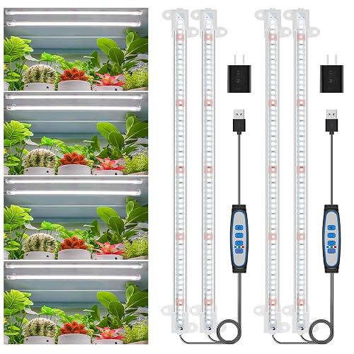 Wiaxulay LED Plant Grow Light Strips, 6000K Full Spectrum Grow Lights ...