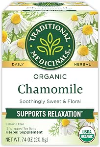 Traditional Medicinals Organic Chamomile Herbal Tea, 16 Count