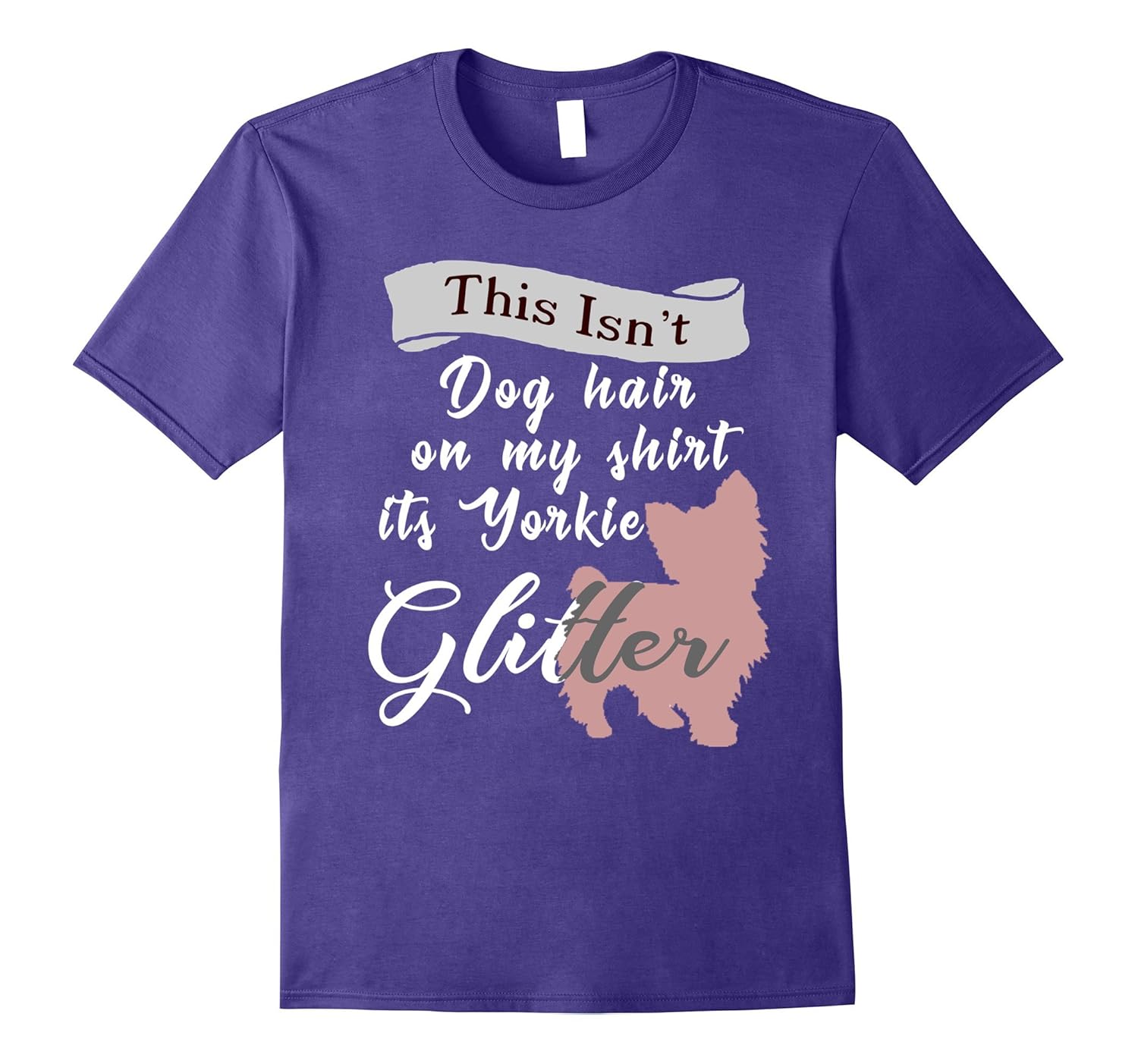 Dog Yorkie Glitter T Shirt funny Hair Women Men Tee-ANZ