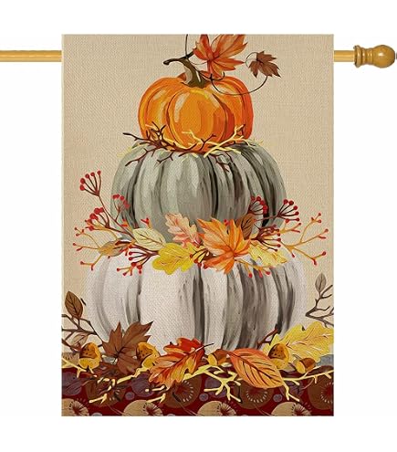 Toland Home Garden Herbst Gartenflagge | "Hello Fall Zwerge" | 71x102 Cm, Doppelseitig