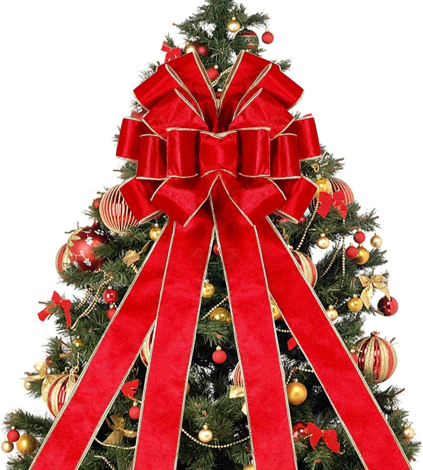 Bows & Ribbons - Lulu Home Christmas Tree Topper, 48