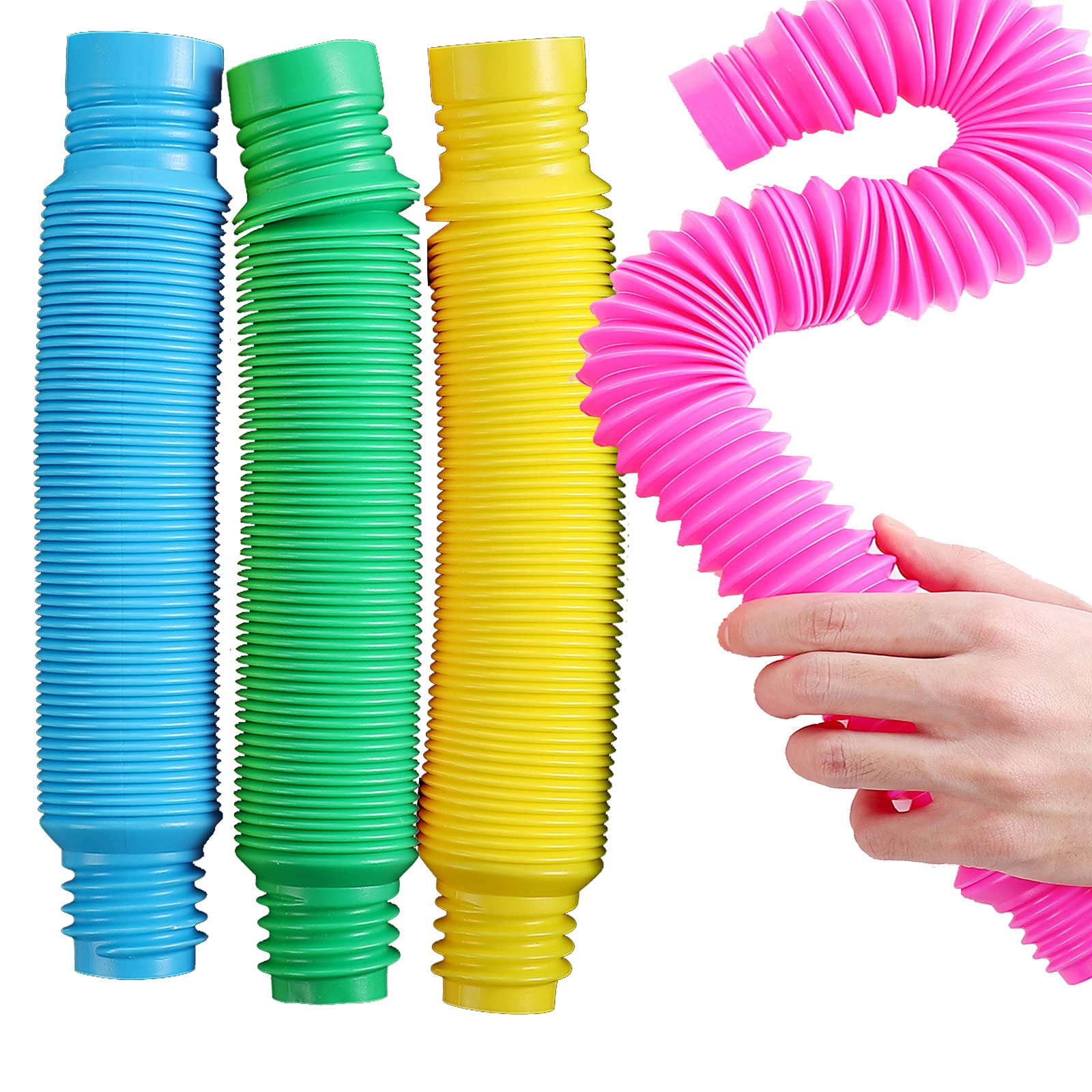 Milaloko Pop Multi-Color XL Tubes (Toobs) Sensory Toy - 4 Pack