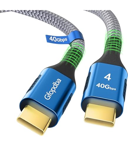 Câble USB4 De 1m, Câble USB-C Certifié USB-IF, 40Gbps