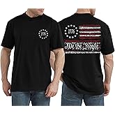 LAZYCHILD Mens American Flag Shirts: 4th of July T-Shirt USA Flag Patriotic Short Sleeve Memorial Day Tops