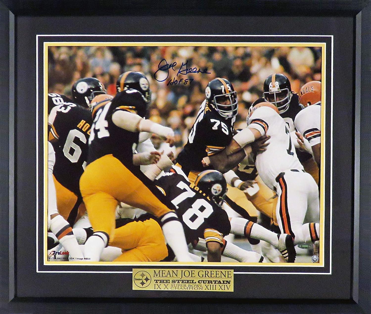Amazon Com Pittsburgh Steelers Joe Greene Autographed Steel