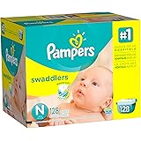 Pampers Swaddlers Diapers, Size N, Giant Pack, 128 Count (Packaging May Vary)