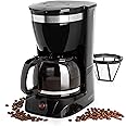 Mixpresso 10-Cup Drip Coffee Maker, Coffee Pot Machine Including Reusable & Removable Coffee Filter, The Best 10 Cup Coffee Maker Filterless, 42 Oz Black Coffee Maker