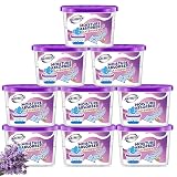NATRUTH Moisture Absorbers with Lavender Scent,9-Pack Portable Closet Dehumidifier, Odor Eliminator Absorber Bucket, Unscented Humidity Absorber,Cleaner Air Dehumidifier for Closet,Bathrooms