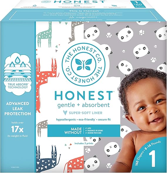 the honest company super club box diapers with trueabsorb technology