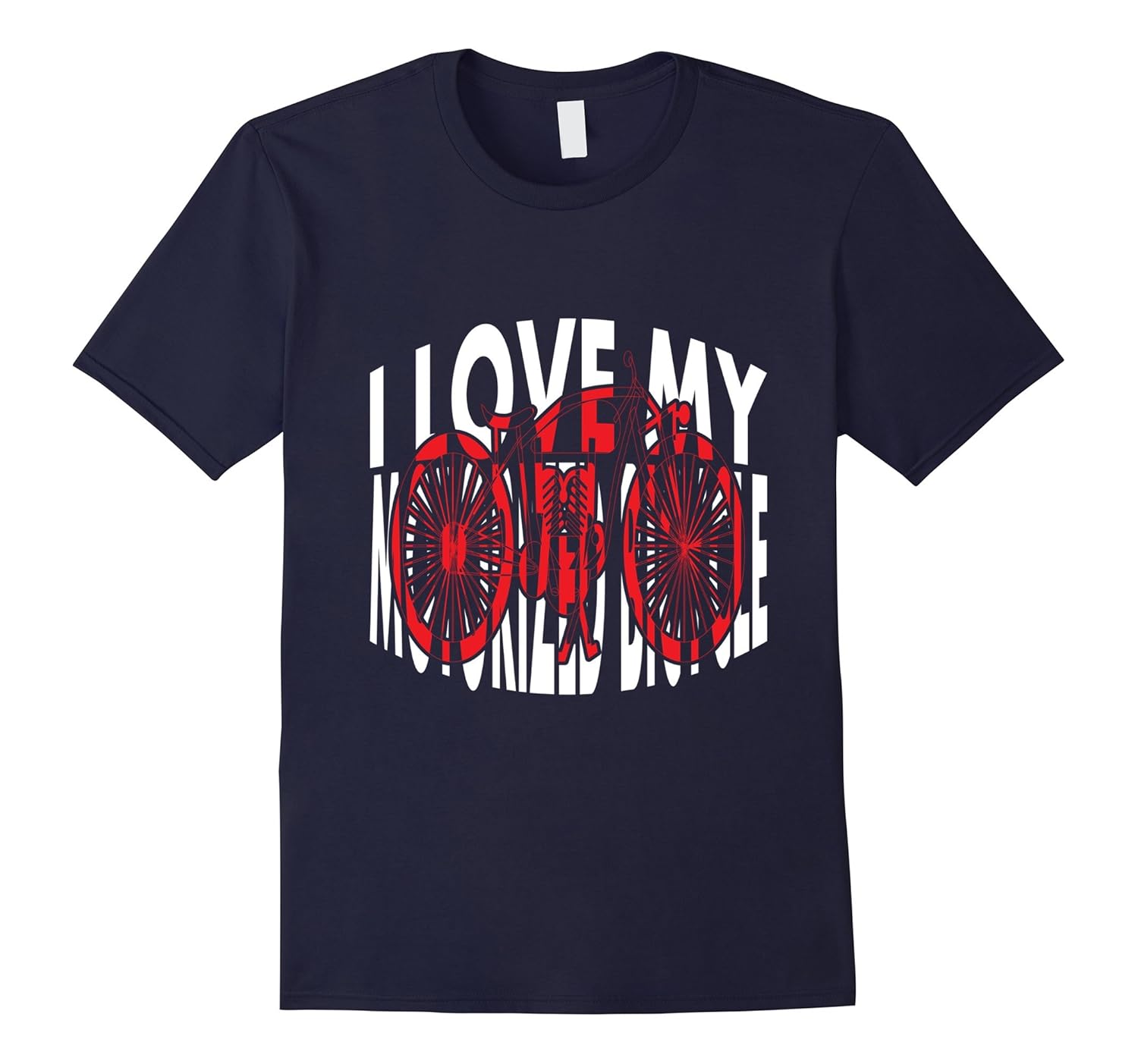 I Love My Motorized Bicycle Shirt | Funny Motor Bicycle Tees-Rose