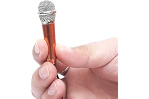 Miniature Metal Microphone for Karaoke with 3.5 mm Universal Cable/Compatible with Cell Phone, Tablets and PC (2 Pack, Rose G
