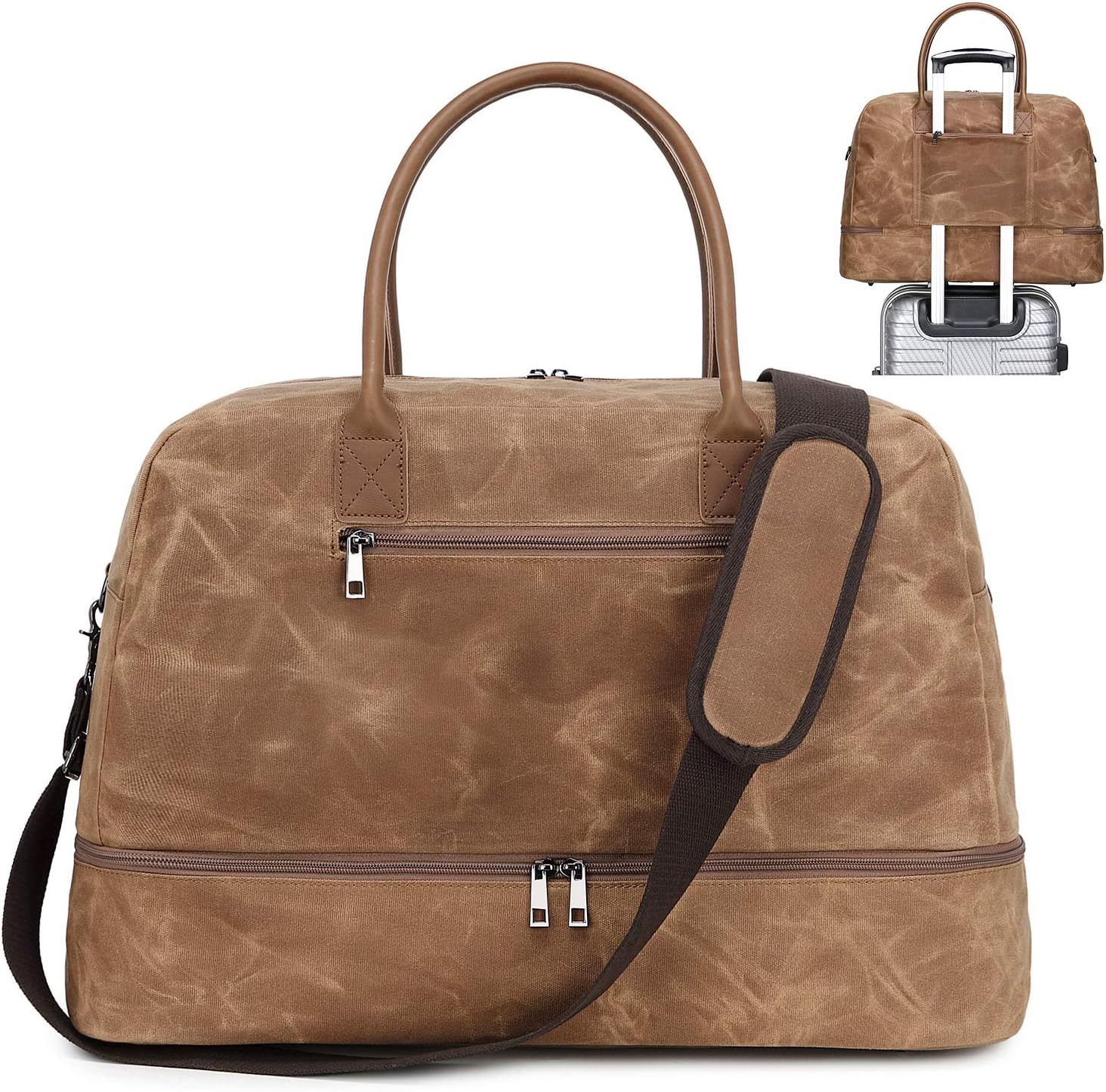 travel tote bag with shoe compartment