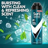 Sure Men 72H Antiperspirant 150ml Ice Fresh Deodorant Spray Pack of 6 - 72hr view 4