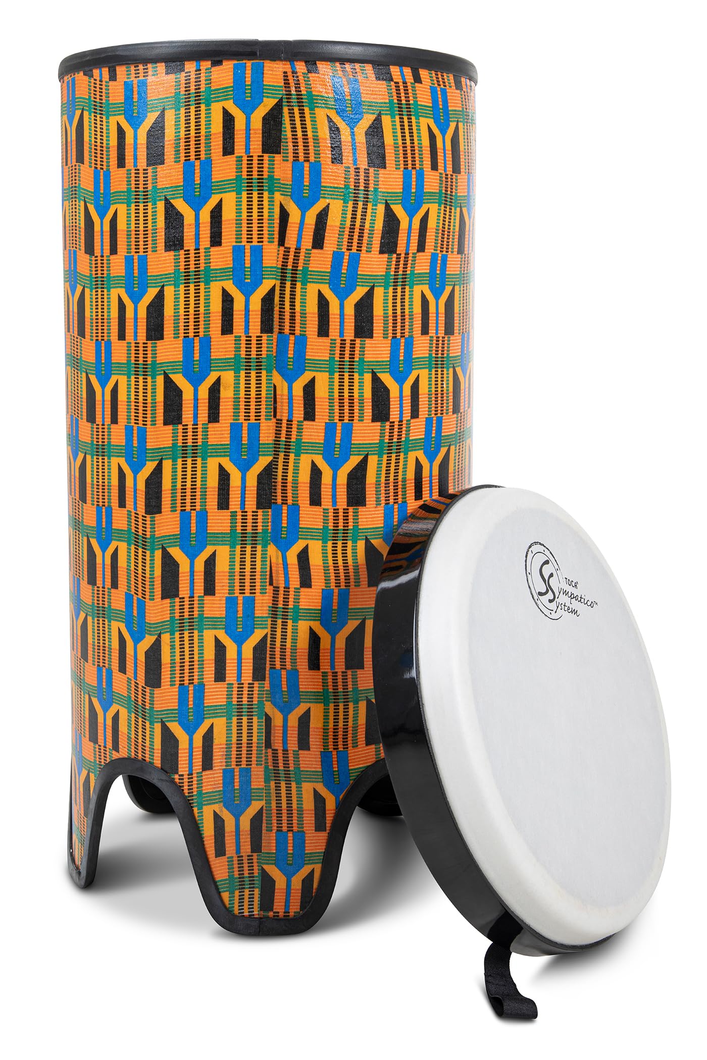 Toca Nesting Drums Freestyle II Tubadora 12 "x 24" Kente Cloth TSSTB-12K-FT