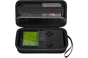 AGAINMORE Hard Case Compatible with Analogue Pocket Handheld Game Console, Portable Mini Game Player Storage Bag for Video Games Cards, Charging Cable and Accessories (Box Only)-Black