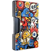 Slim RFID Blocking Card Holder & Money Clip - Aluminum Wallet for Men & Women – Front Pocket Metal Minimalist Wallet Holds 15 Cards – Credit Card Holder - Durable, Lightweight, Unique Engraved Design