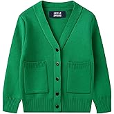 LittleSpring Boys Sweater Cardigan V-Neck Button Down Knit