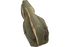 Allen Company Titan Copperhead Crossbow Case - Tricot Design - Fits 15-Inch Scoped Narrow Limb Crossbows - Pockets for Bolts, Quivers, and Other Archery Accessories - Olive/Tan - 38" x 16"