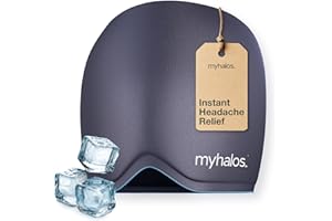 MyHalos® Migraine Relief Cap - Wearable Ice Pack Cold Wrap Hat -Reusable Cold Therapy Headache Cap & Migraine Cap, for Tensio