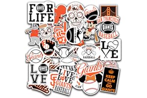 VISIONAIRE 34 PCS American Baseball Stickers for Water Bottle, Laptop, Bicycle, Computer, Motorcycle, Travel Case, Car Decal Decoration Sticker 2-2.5 inches