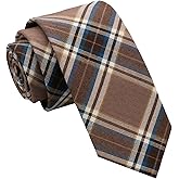 LHXzizizi Striped Plaid Ties for Men, 2.36" Adjustable Mens Necktie for School Party Wedding School Formal Banquet Business
