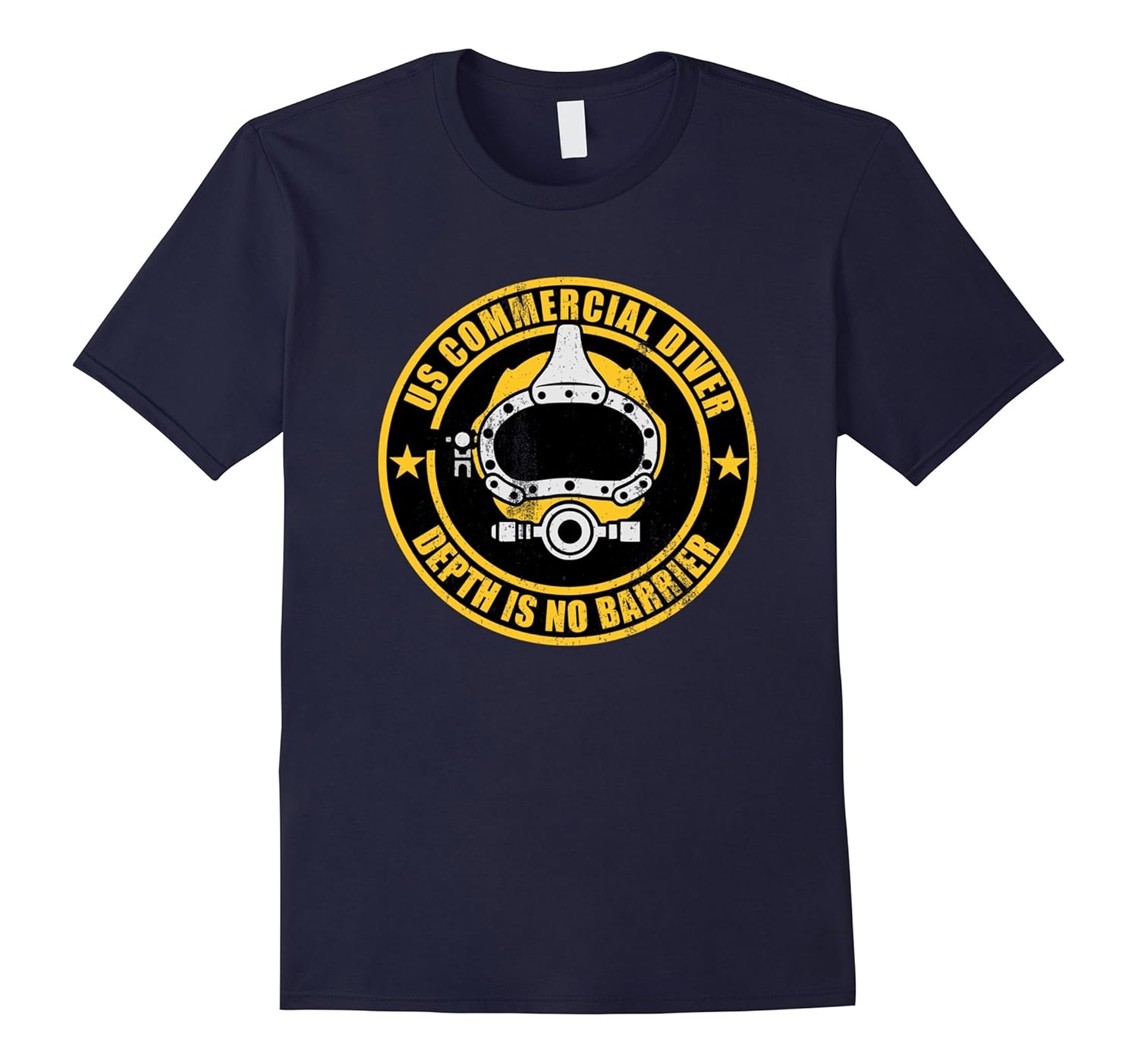 US Commercial Diver - Depth Is No Barrier Tshirt-Rose