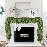 Lvydec Christmas Pine Garland, 6.5ft Realistic Cedar Cypress Greenery Decoration, Holiday Mantel Fireplace Table Centerpiece (Light Green)